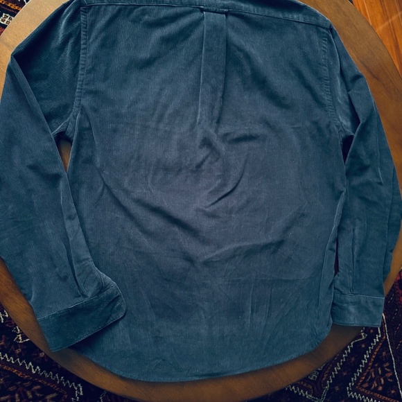 Todd Snyder navy blue Corduroy long sleeve button down Shirt MEN LRG ALL cotton - Picture 5 of 5